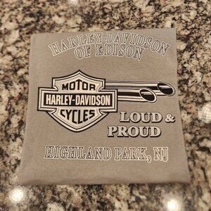 Vintage Harley Davidson 2002 Edison NJ Loud And Proud Grey Mems Large NWT